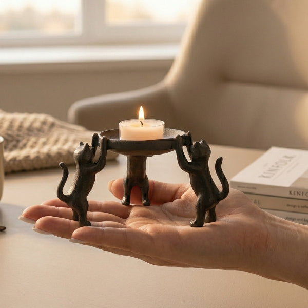 3 Cat Candle Holder
Tea light
Cute
Authentic
Display
Office
