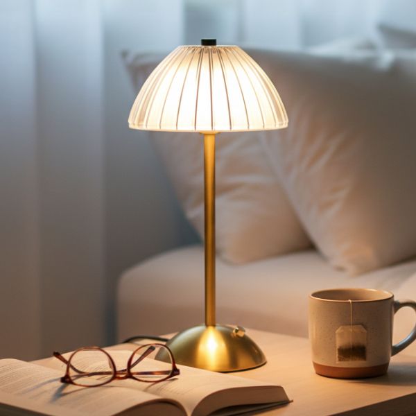 Faux Glass LED Table Lamp - B