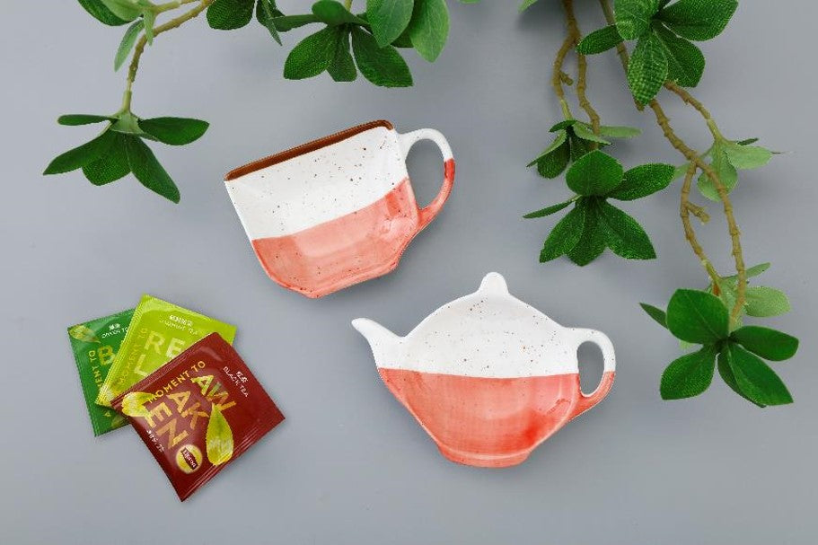 Red Tea Bag Holder - Set of 2