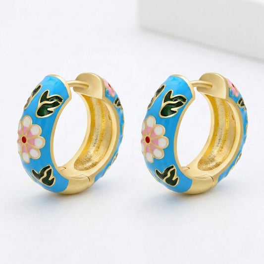 Cloisonne Earrings –Blue