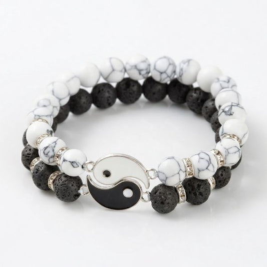 Yin Yang Beaded Bracelet Set