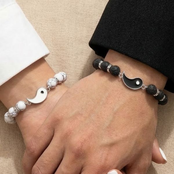 Yin Yang Beaded Bracelet Set