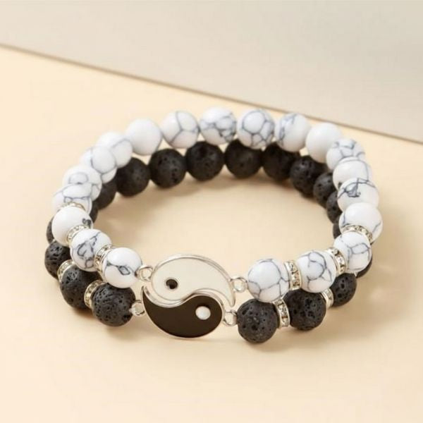 Yin Yang Beaded Bracelet Set