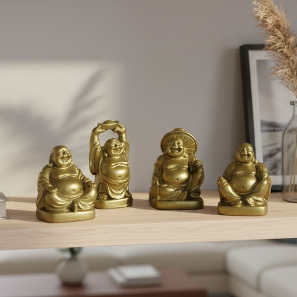 Buddha Set - Resin - Gold