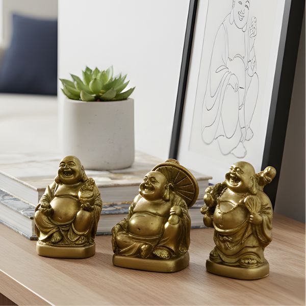Buddha Set - Resin - Gold