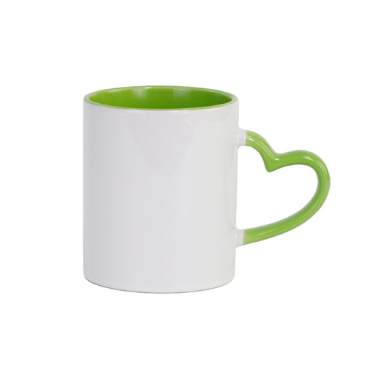 Green Heart Mug - Ceramic