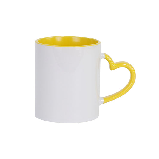 Yellow Heart Mug - Ceramic