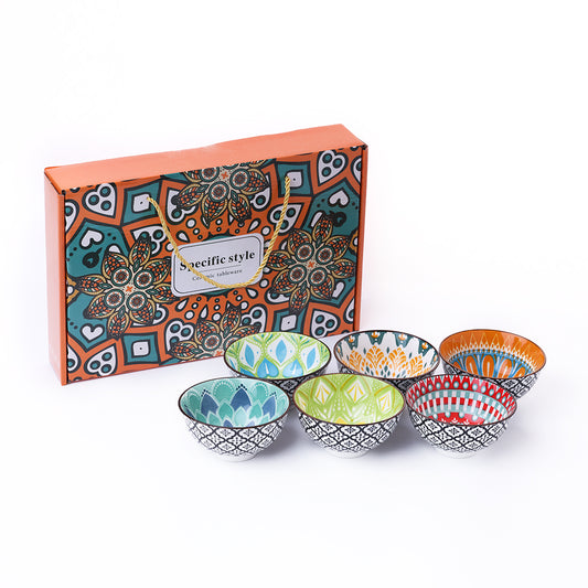 Multi-Color Bowl Set of 6