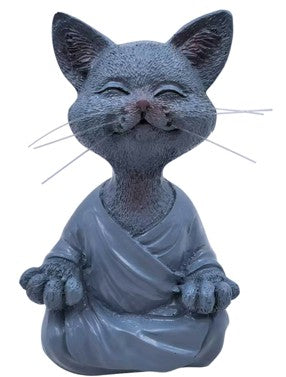 Happy Cat Buddha-Blue