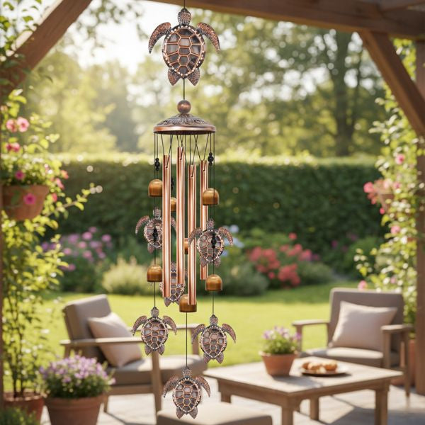 Metal Iron Art Wind Chime - Turtle