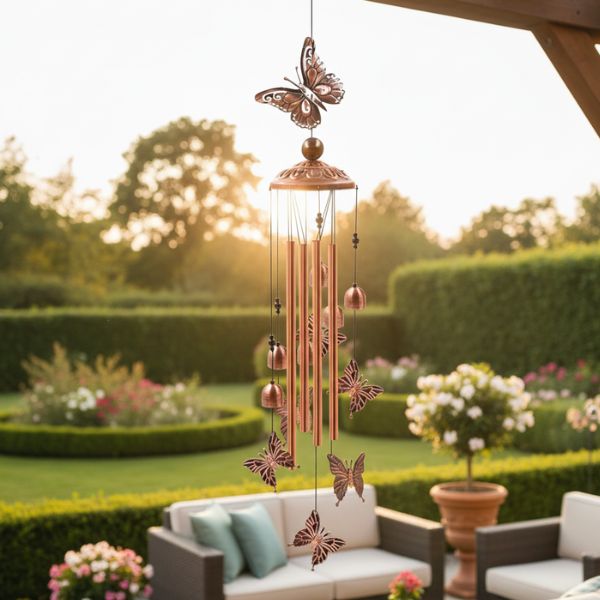 Metal Iron Art Wind Chime - Butterfly