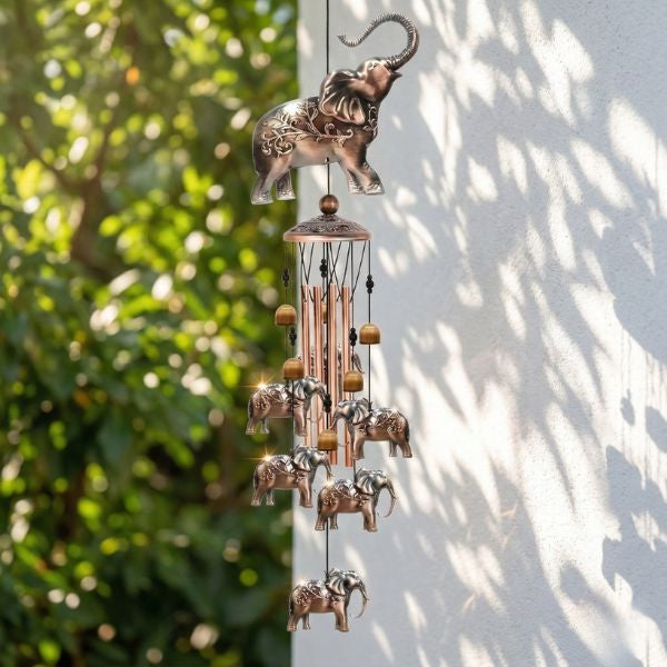 Metal Iron Art Wind Chime - Elephant