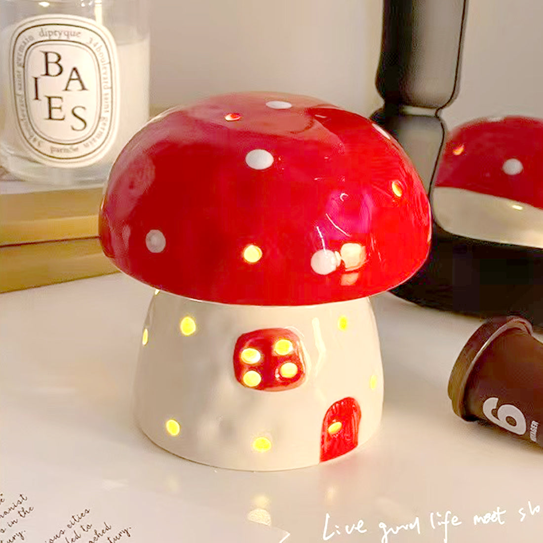 Ceramic Mushroom Light