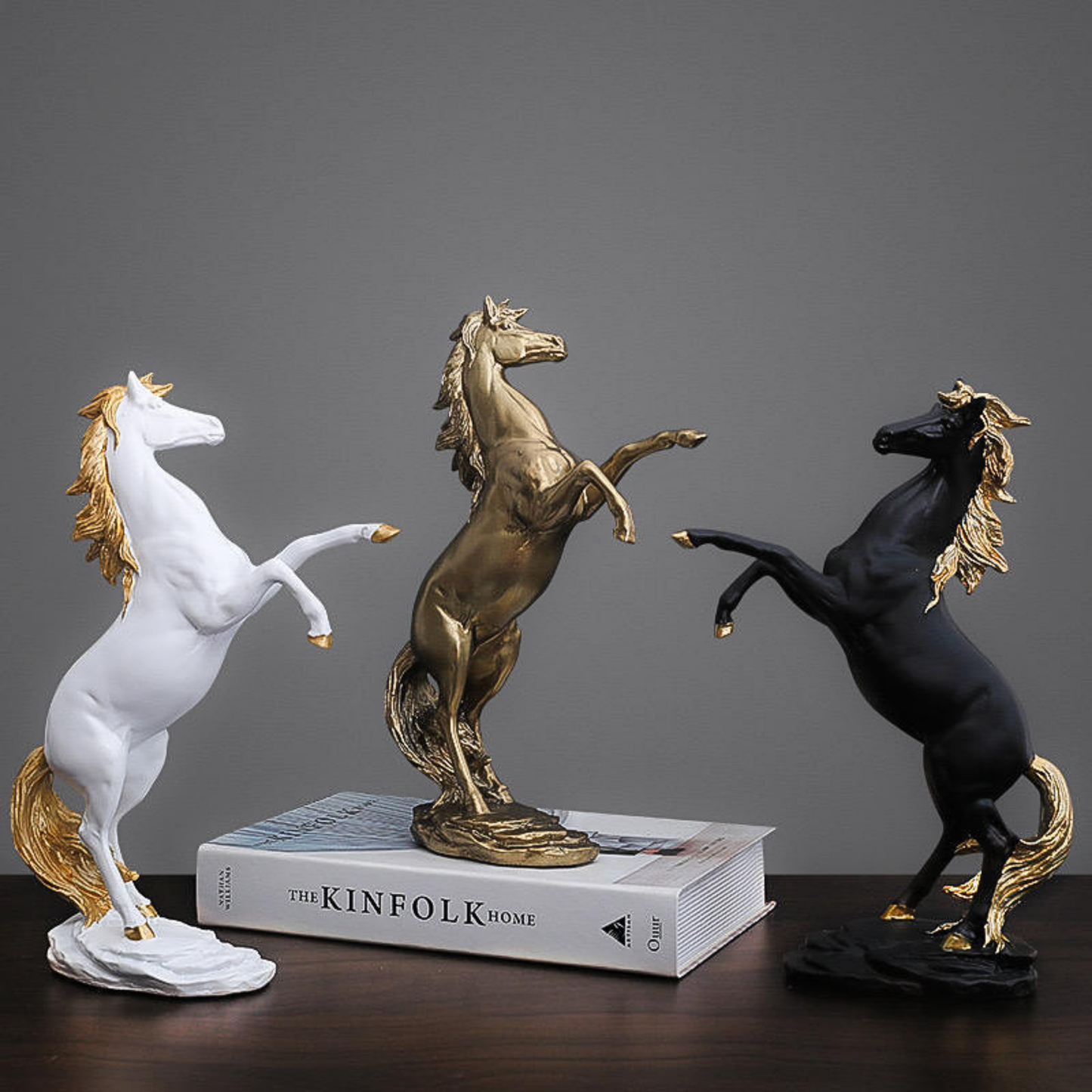 Rearing Horse - Gold