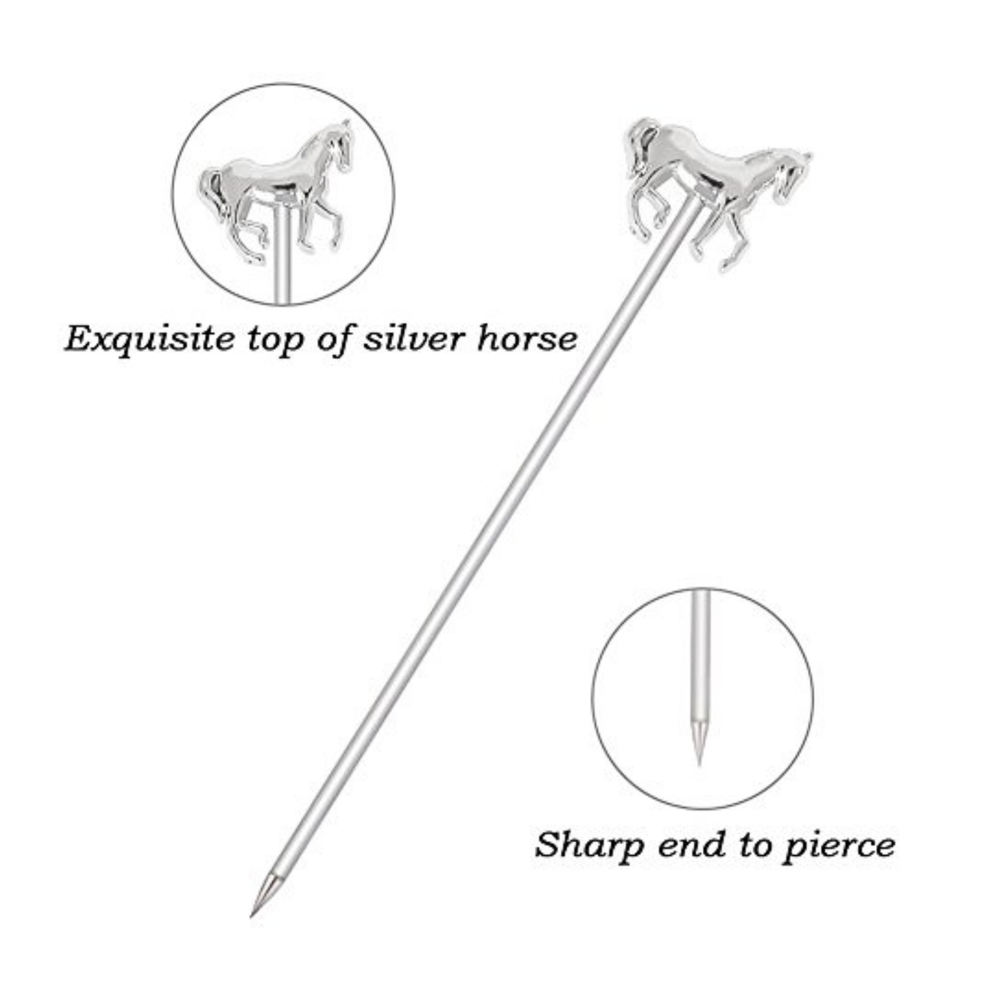 Horse Cocktail Pick - Silver