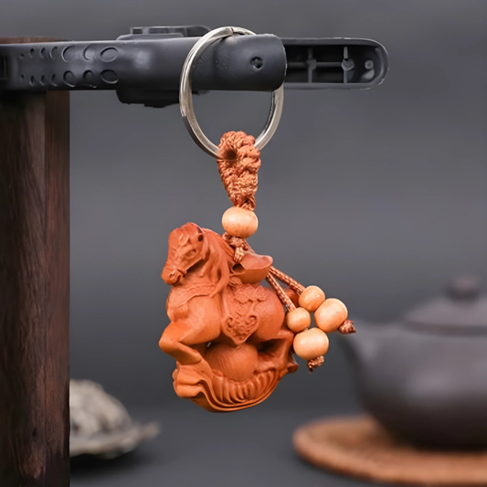 Wooden Horse Keychain