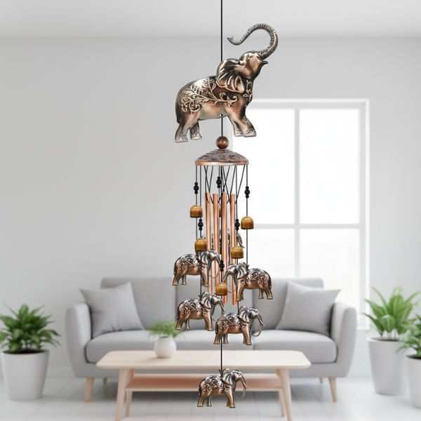 Metal Iron Art Wind Chime - Elephant