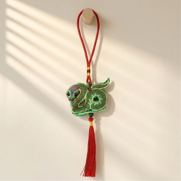 Embroidered Silk Snake Door Hanger