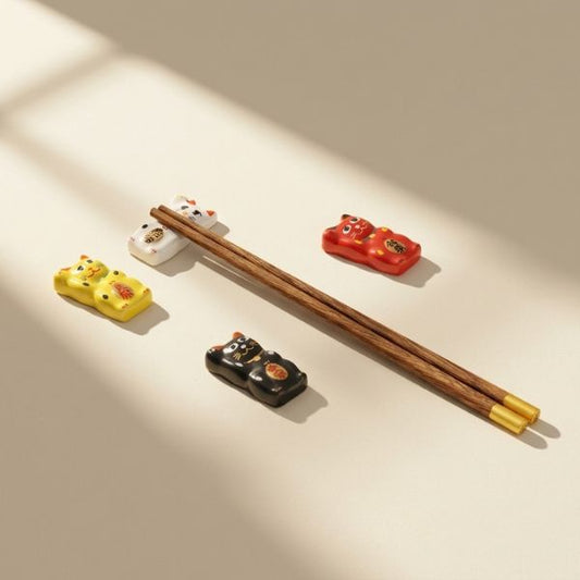 Lucky Cat Chopstick Rests - Set of 4