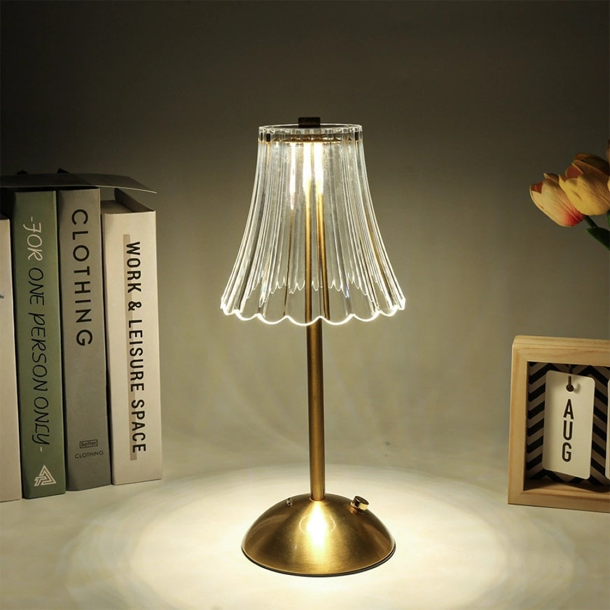 Faux Glass LED Table Lamp - Small Petals