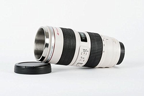 Stainless Steel Camera Lens Mug - White - Original Source