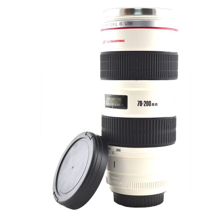 Stainless Steel Camera Lens Mug - White - Original Source