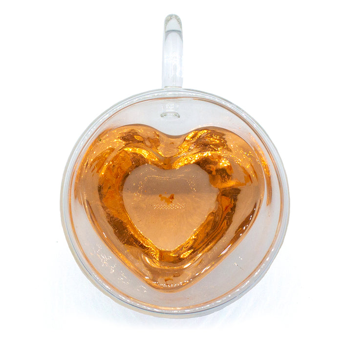 Glass Heart Mug - Double Walled - Original Source