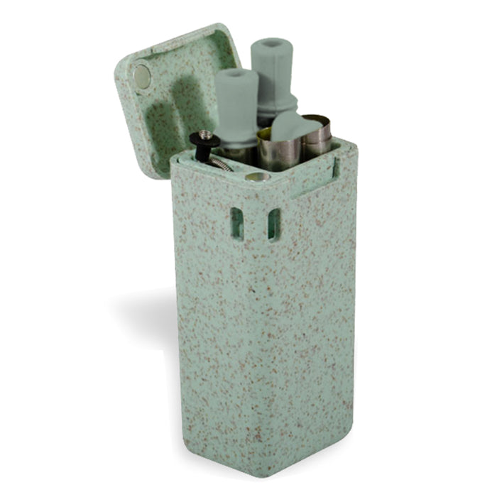 Collapsible Stainless Steel Straw with Eco-Friendly Case (Green) - Original Source