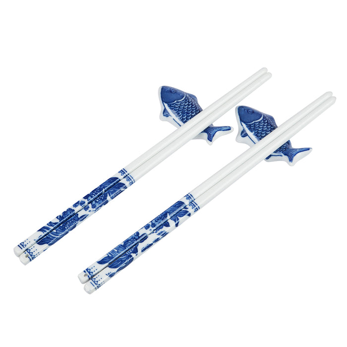 Porcelain Chopsticks - Fish - Set of 2 - Original Source