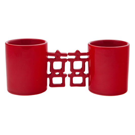 Ceramic Mugs - Double Happiness  - Set of 2 - Original Source
