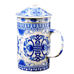 Ceramic Strainer Mug - Longevity - Blue - Original Source