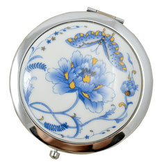 Porcelain Compact Mirrors - Blue - Original Source