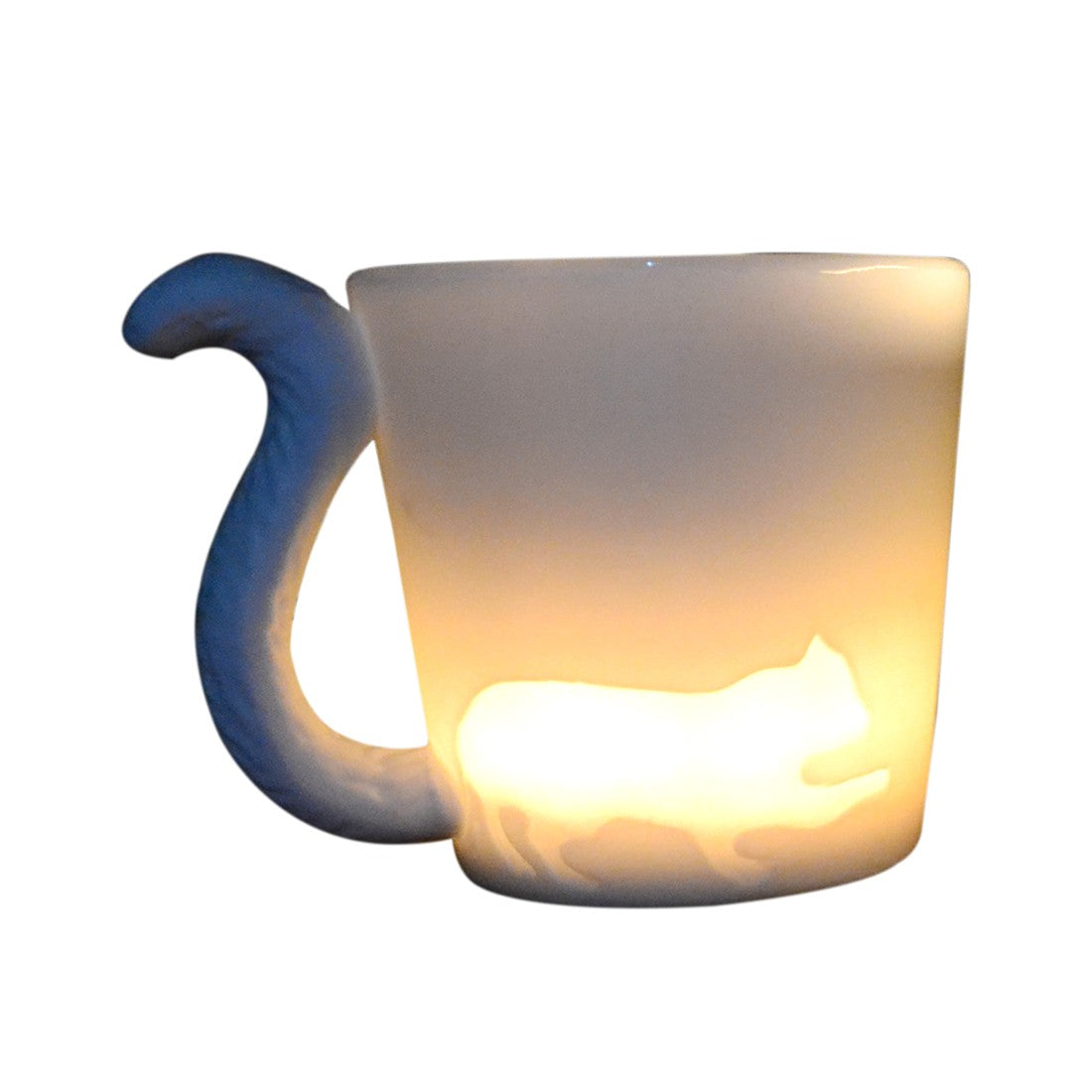 Ceramic Shadow Candle Holder - Cat - Original Source