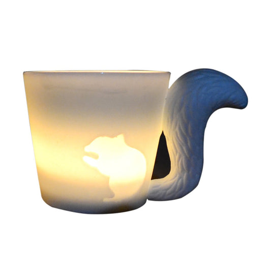 Ceramic Shadow Candle Holder - Squirrel - Original Source