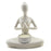 Ceramic Candle Holder - Yoga Lady Prayer - White - Original Source