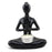 Ceramic Candle Holder - Yoga Lady Prayer - Black - Original Source