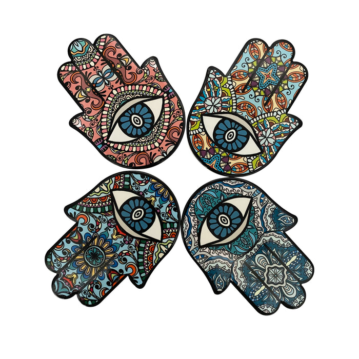 Evil Eye Ceramic Coaster / Trivet Set