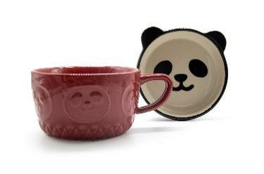 Panda Mug w/Tea Bag Holder Lid