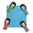Japanese Kokeshi Doll Resin Magnets - Set of 4 - Original Source