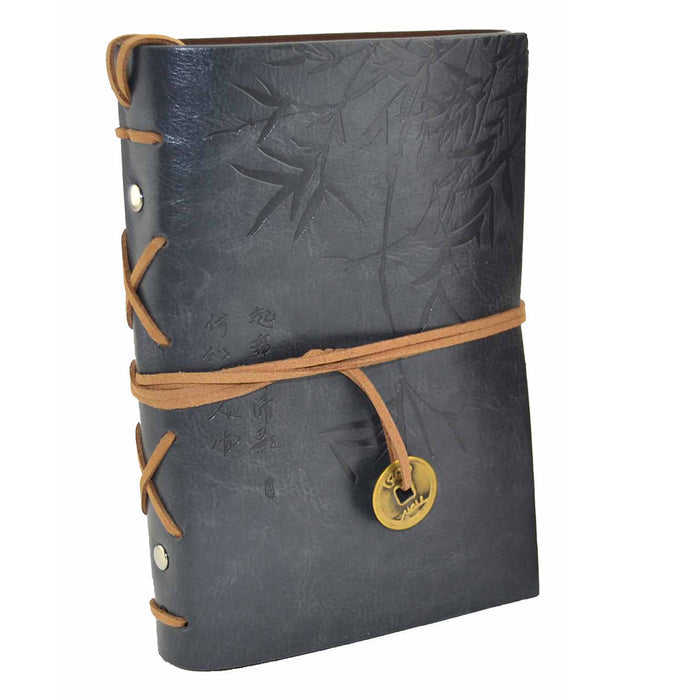 Asian Bamboo Leather Journal - Grey - Original Source