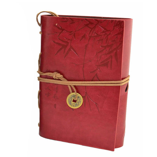 Asian Bamboo Leather Journal - Red - Original Source