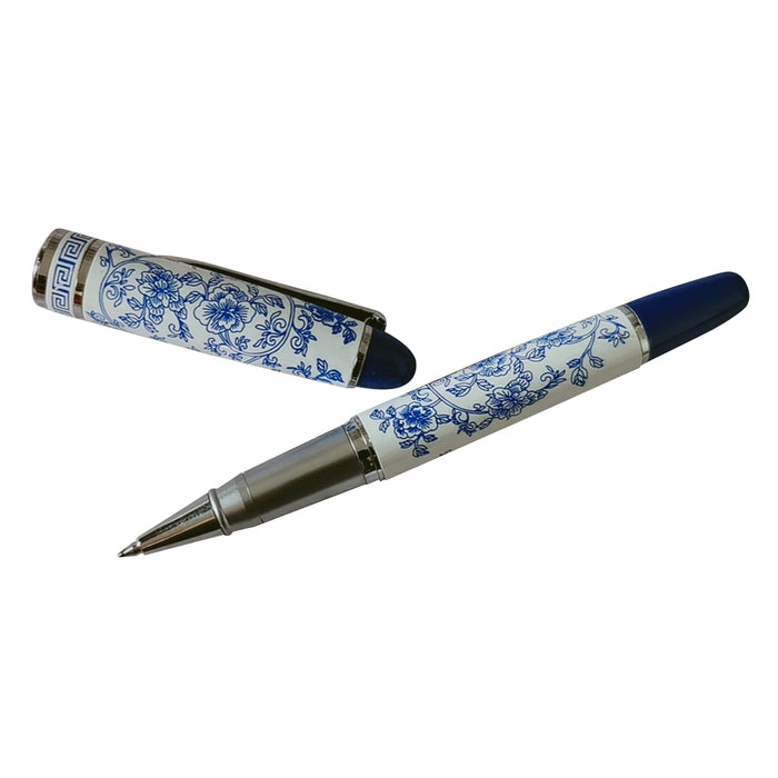 Ceramic Pen - Blue & White Floral - Original Source
