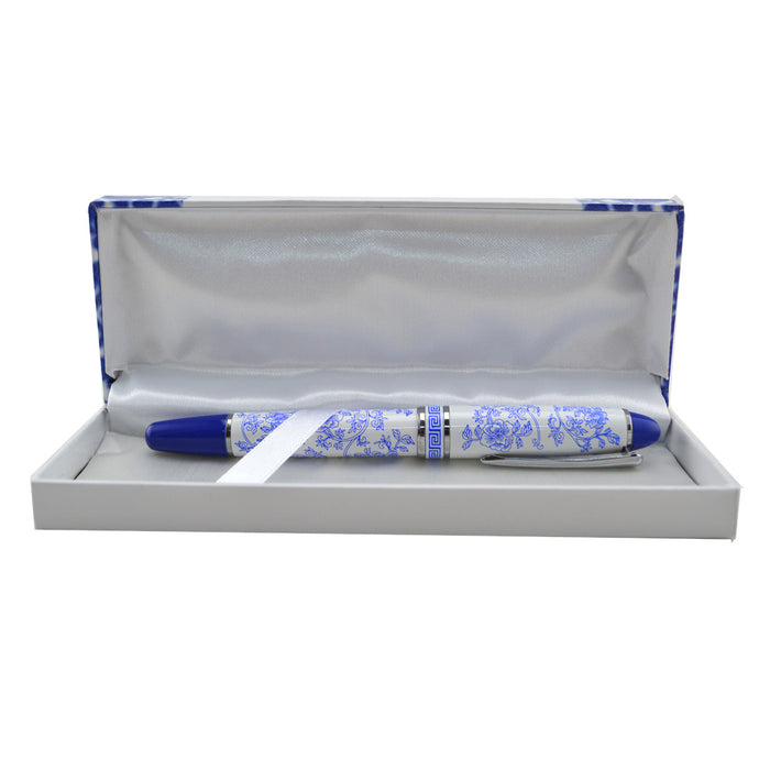 Ceramic Pen - Blue & White Floral - Original Source