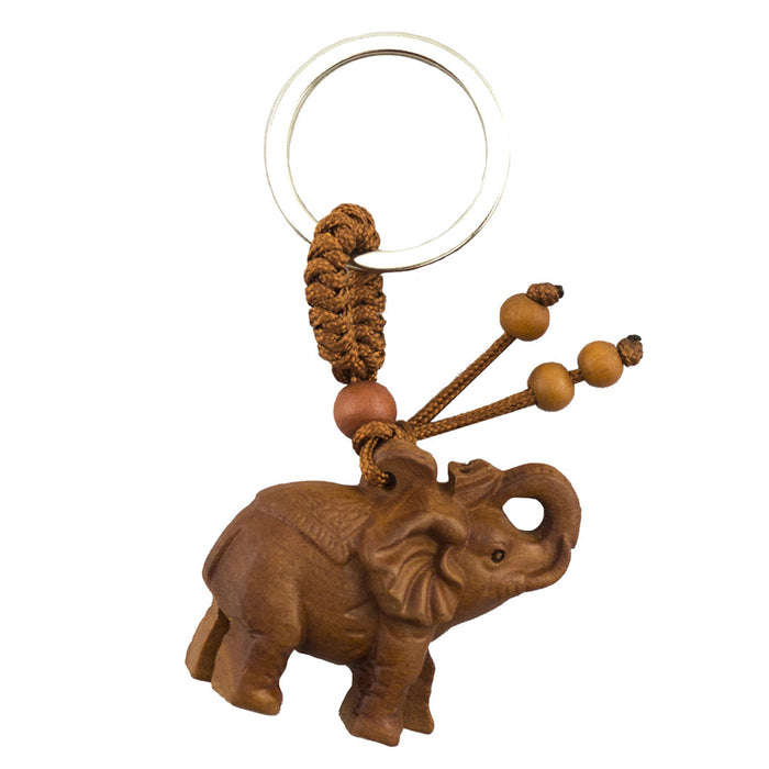 Key Chain - Carved Wood - Elephant - Original Source