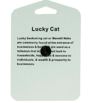 Lucky Cat Enamel Pin - Black