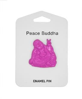 Peace Buddha Pin - Pink