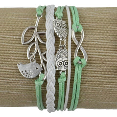 Renewal Bracelets - Multi Cord with Inspirational Charms - Green - Original Source