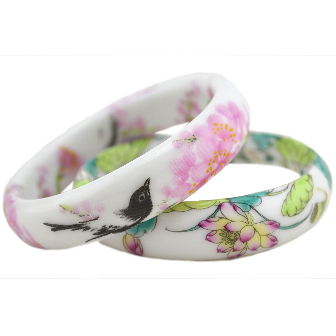 Porcelain Bangle - Cherry Blossom w/Bird - Original Source