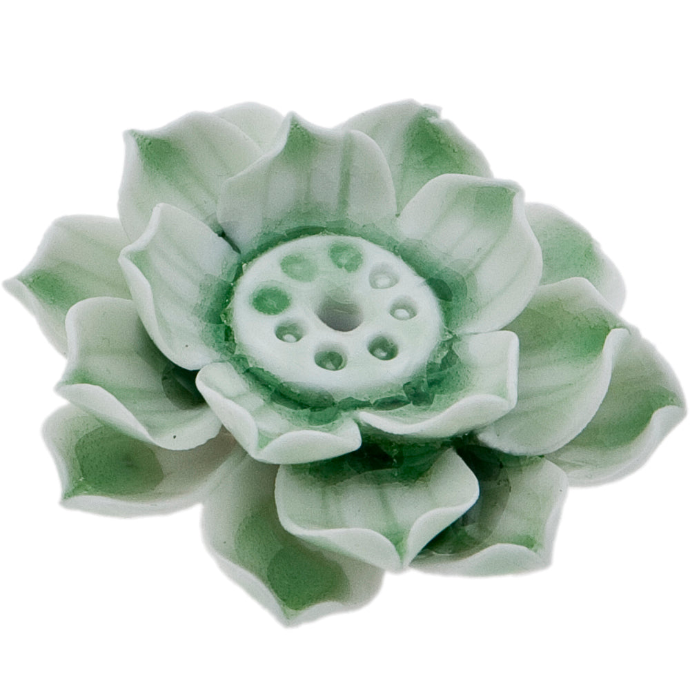 Ceramic Lotus Incense Burner - Green - Original Source