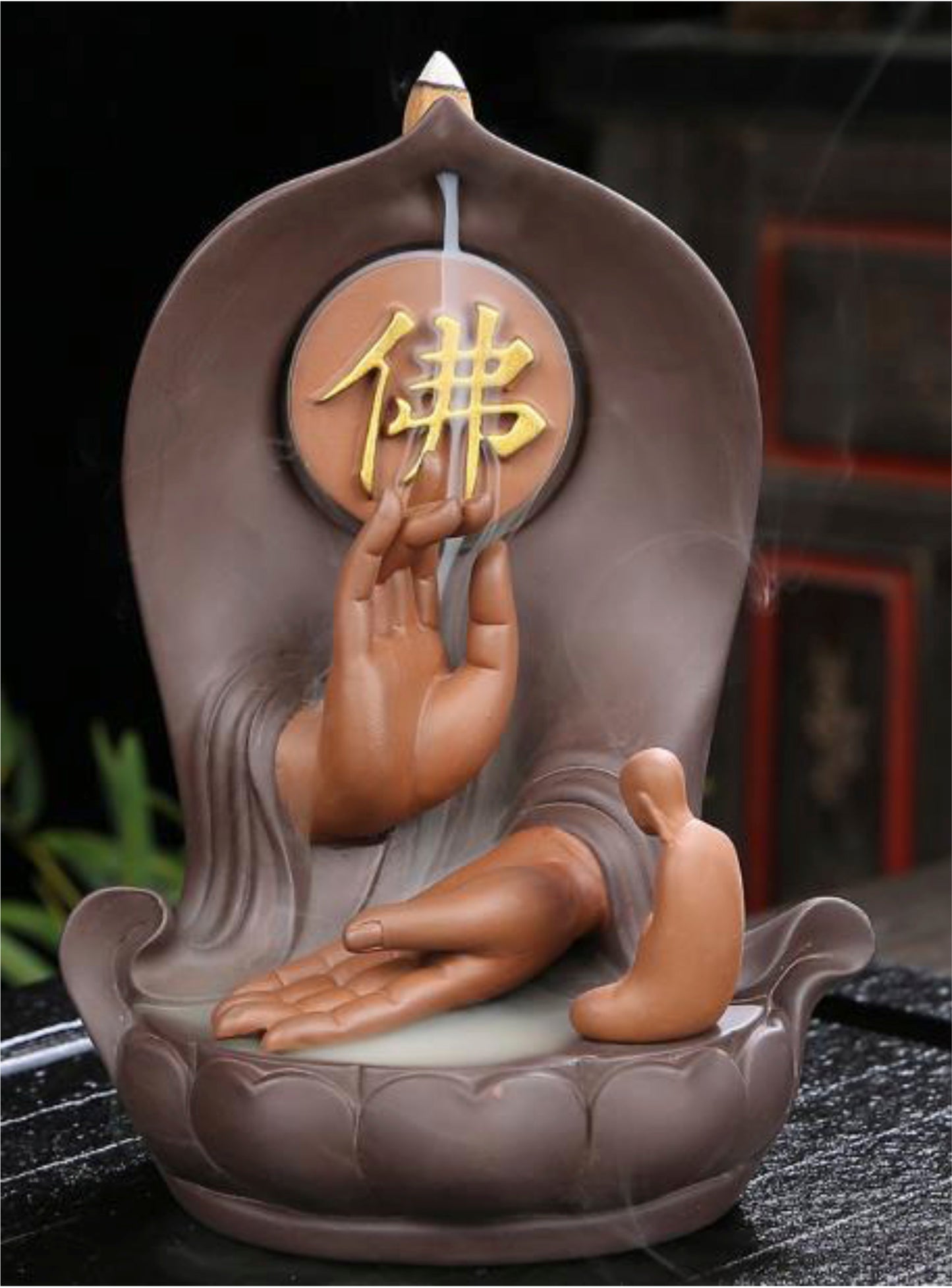 Serenity Hand Ceramic Backflow Incense Burner - Original Source